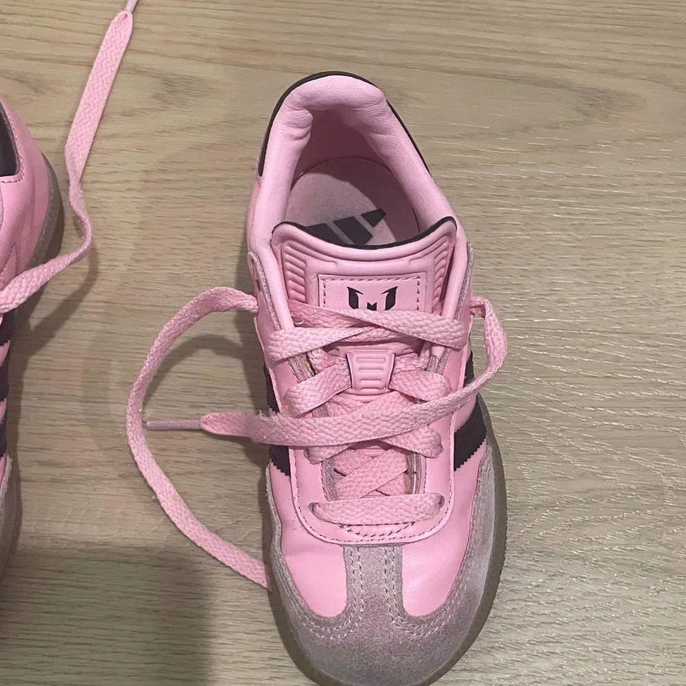 Adidas Kids Pink and Gray Sneakers - Picture 7 of 9
